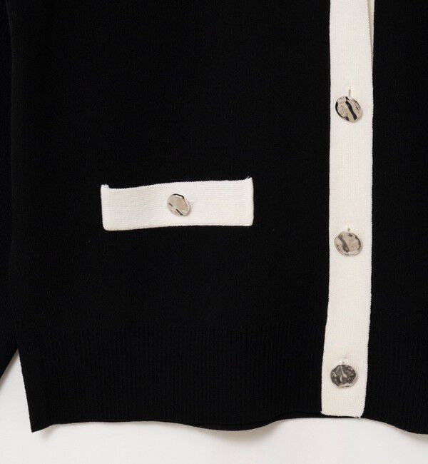 NOLLEY'S「《手洗い可能》スムース配色Vネックカーディガン」|カーディガン|
