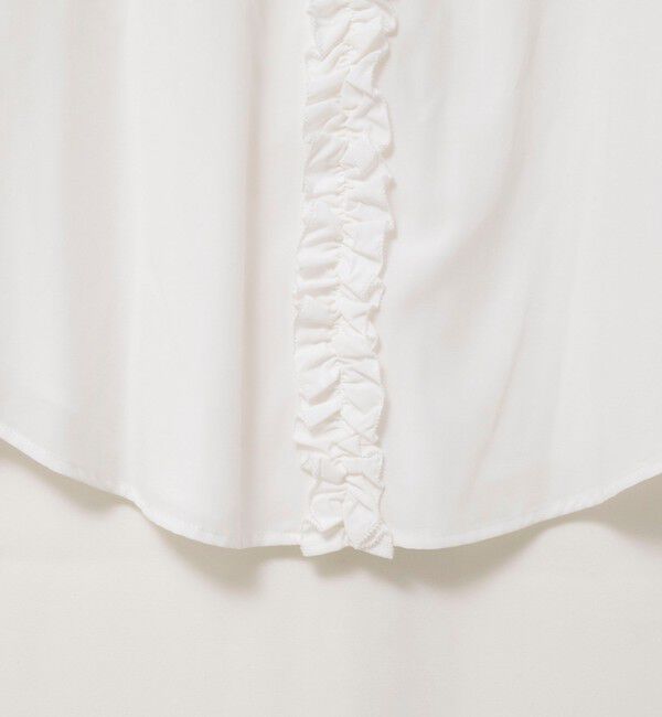NOLLEY'S「ウォッシャブルフロントフリルVネックブラウス」|シャツ・ブラウス|