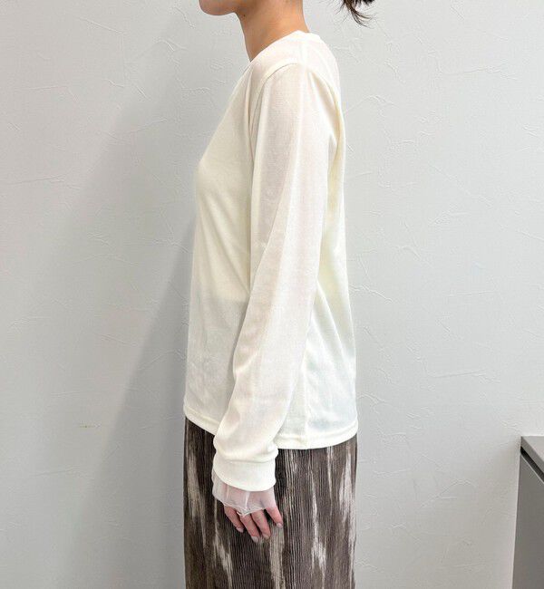 fredy emue「フロッキー袖チュールプルオーバー」|Tシャツ・カットソー|