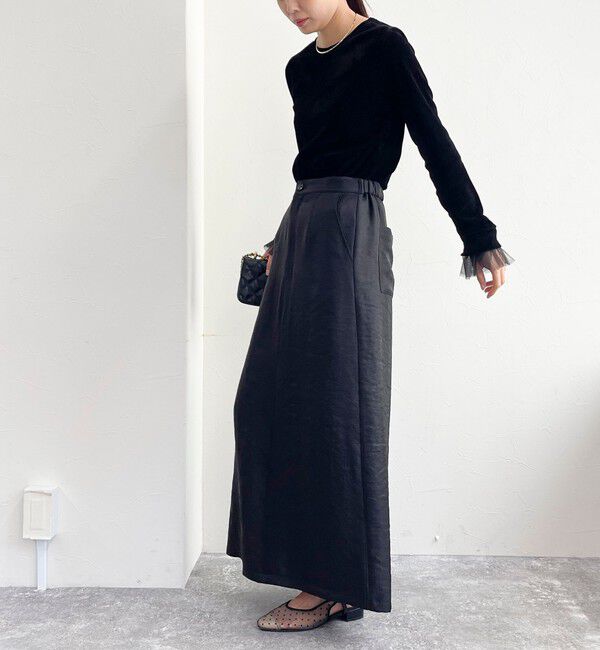 fredy emue「フロッキー袖チュールプルオーバー」|Tシャツ・カットソー|