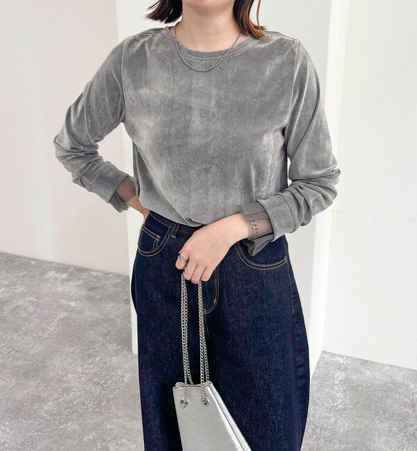 fredy emue「フロッキー袖チュールプルオーバー」|Tシャツ・カットソー|