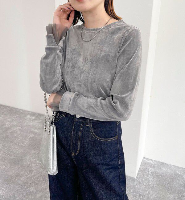 fredy emue「フロッキー袖チュールプルオーバー」|Tシャツ・カットソー|