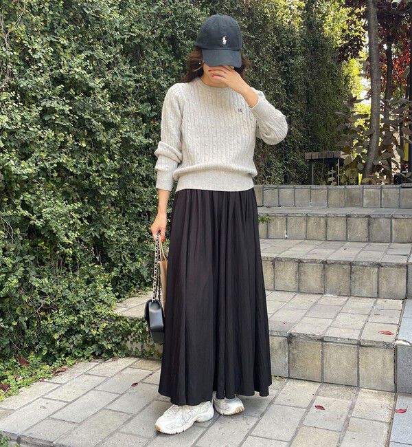 fredy emue「ウール混FR刺繍ケーブル柄ニットプルオーバー」|ニット・セーター|