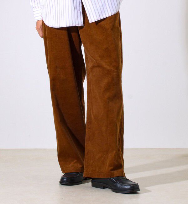 GLOSTER「【セットアップ対応】【GEVACO】コーデュロイ イージーワイドパンツ」|チノ|