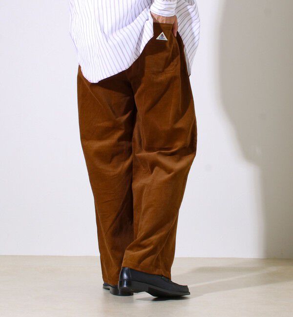 GLOSTER「【セットアップ対応】【GEVACO】コーデュロイ イージーワイドパンツ」|チノ|