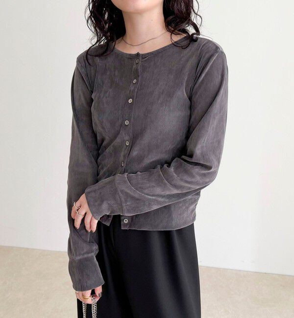 fredy emue「シアーフロッキーコンパクトカーディガン」|カーディガン|