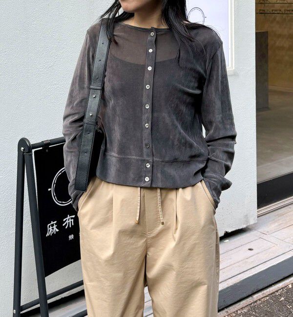 fredy emue「シアーフロッキーコンパクトカーディガン」|カーディガン|