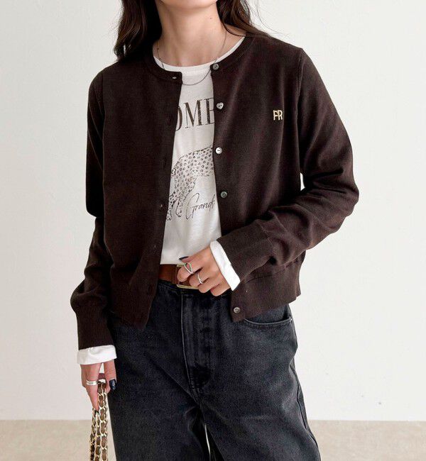 fredy emue「FR刺繍ベーシックカーディガン」|カーディガン|