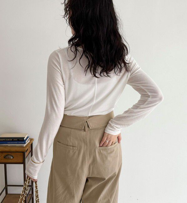 fredy emue「ウールブレンドシアーロンTシャツ」|Tシャツ・カットソー|