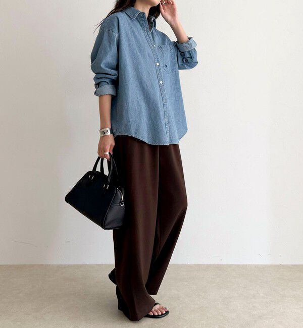 fredy emue「【リピーター続出！/高身長サイズあり】とろみWarmストレートイージーパンツ」|チノ|