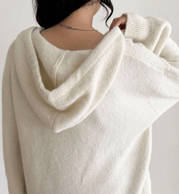 fredy emue「フード付きニットプルオーバー」|ニット・セーター|