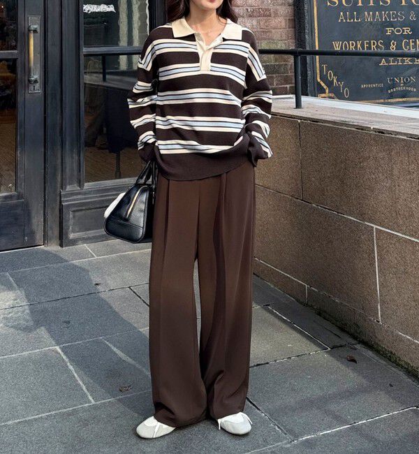 fredy emue「ラガーボーダーニットプルオーバー」|ニット・セーター|