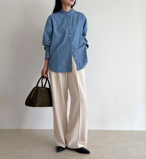 fredy emue「バンドカラーフリルシャツ」|シャツ・ブラウス|