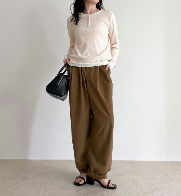 fredy emue「レイヤード風ヘンリーネックプルオーバー」|Tシャツ・カットソー|