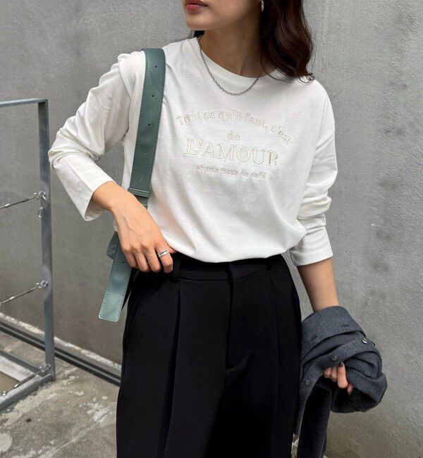 fredy emue「ワントーンロゴロンTシャツ」|Tシャツ・カットソー|