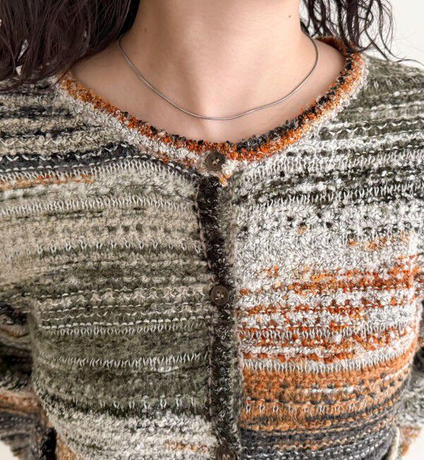 fredy emue「ツイードボーダーカーディガン」|カーディガン|