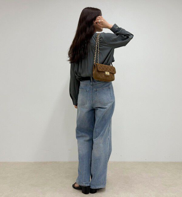 fredy emue「パウダーサテン前開きブラウス」|シャツ・ブラウス|