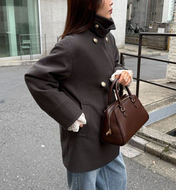 fredy emue「【リバイバル/新色追加】ウール混ミドル丈Pコート」|ピーコート|