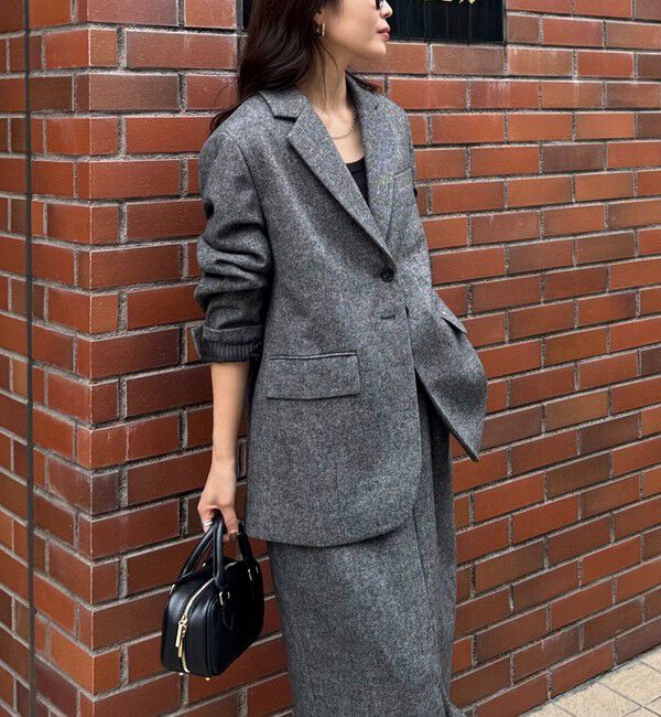 fredy emue「《セットアップ対応》ツィードオーバージャケット」|テーラードジャケット|