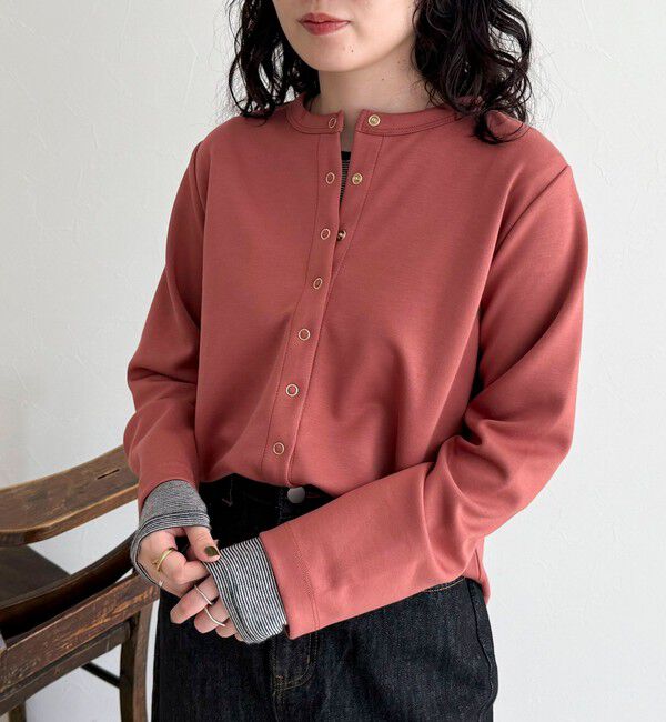 fredy emue「ポンチドット釦カーディガン」|カーディガン|レンガ