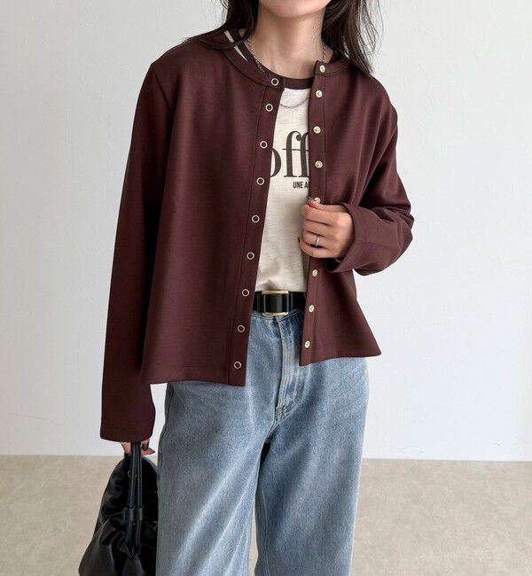 fredy emue「ポンチドット釦カーディガン」|カーディガン|