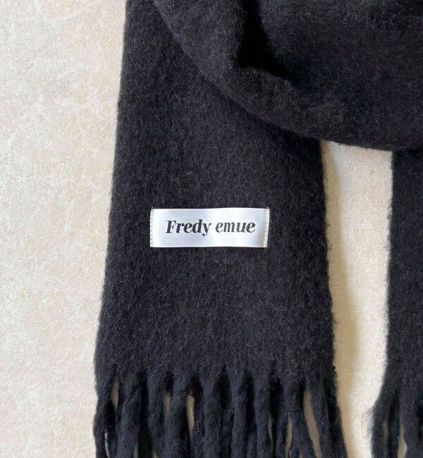 fredy emue「ウール混ブークレ無地マフラー 30」|マフラー|