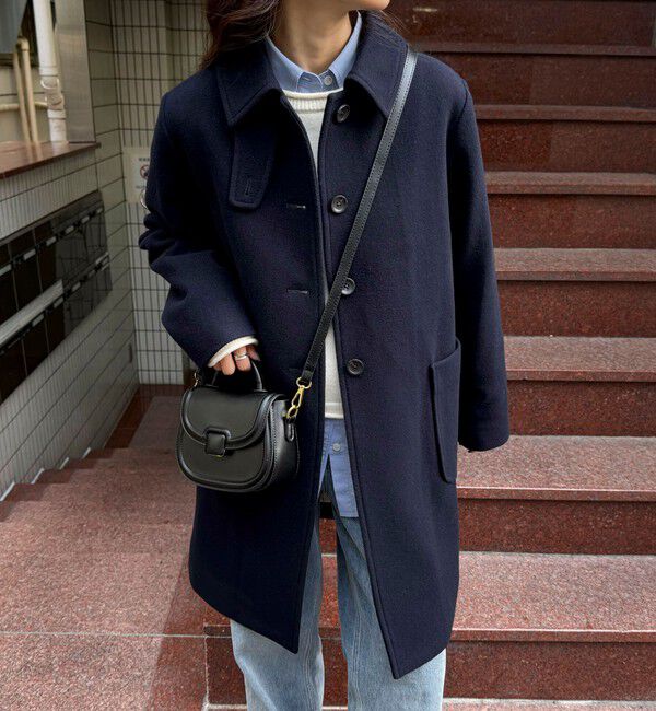 fredy emue「Super100ステンカラーミドルコート」|ダッフルコート|