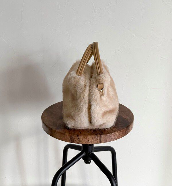 fredy emue「ミンク風2WAYボックストートバッグ」|ショルダー・メッセンジャー|