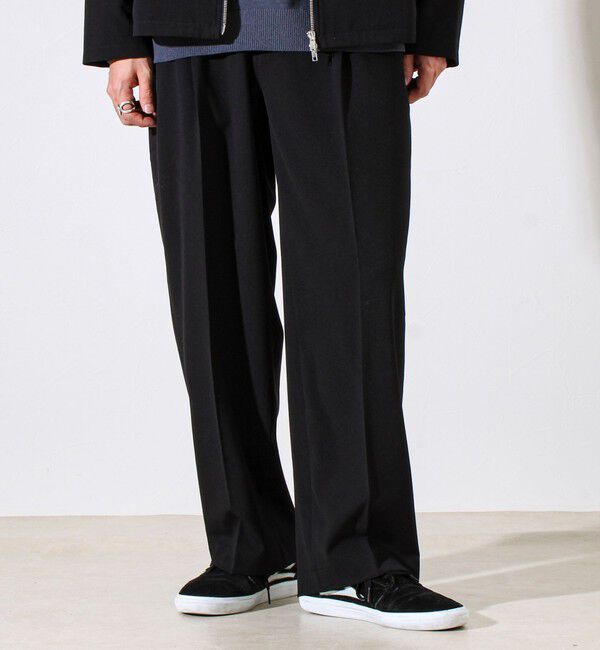 GLOSTER「【セットアップ対応】ウールライクワイドパンツ」|チノ|