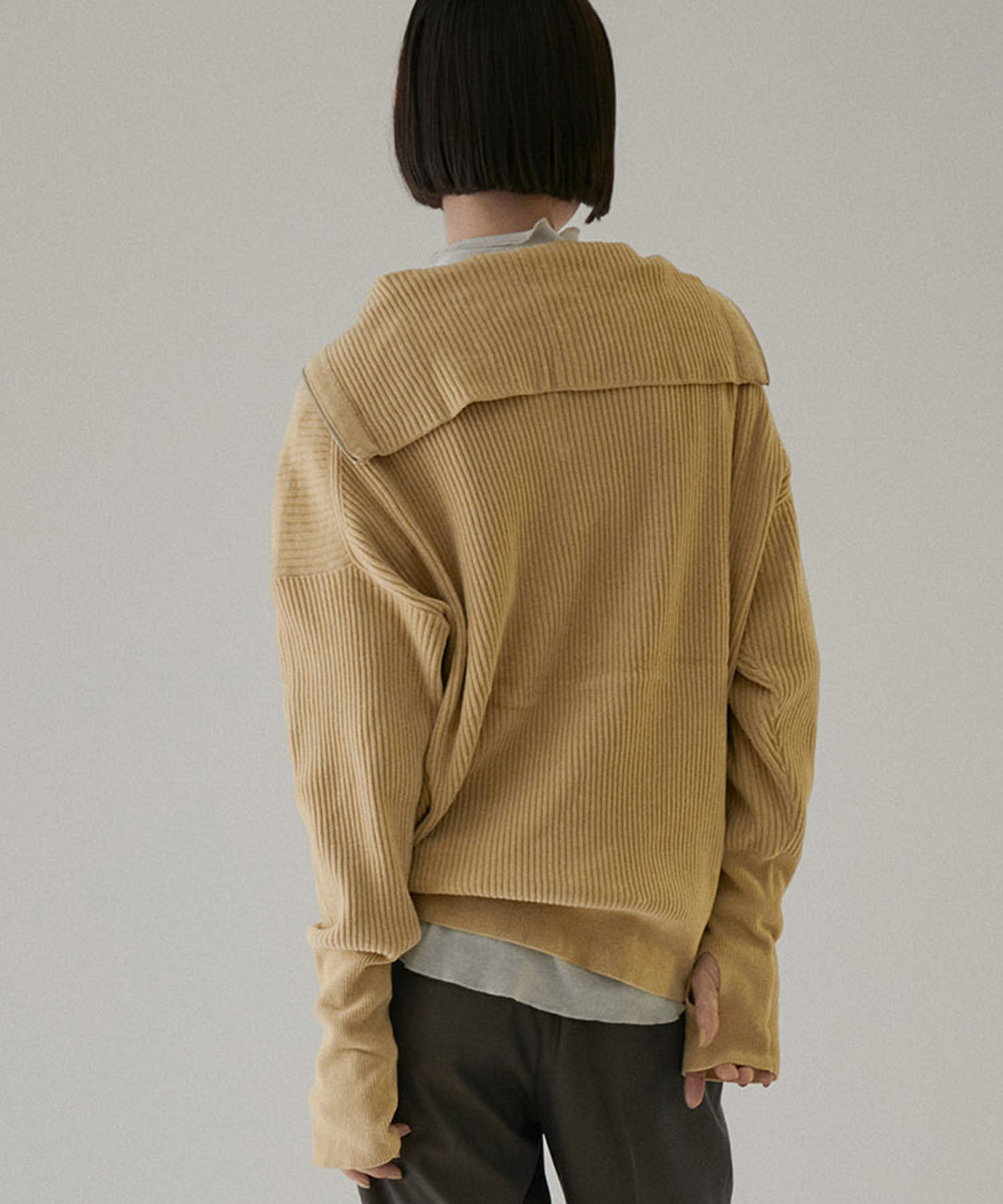 SALON adam et rope'「ハーフジップニット-CreamyCotton /クリーミーコットン-」|ニット・セーター|