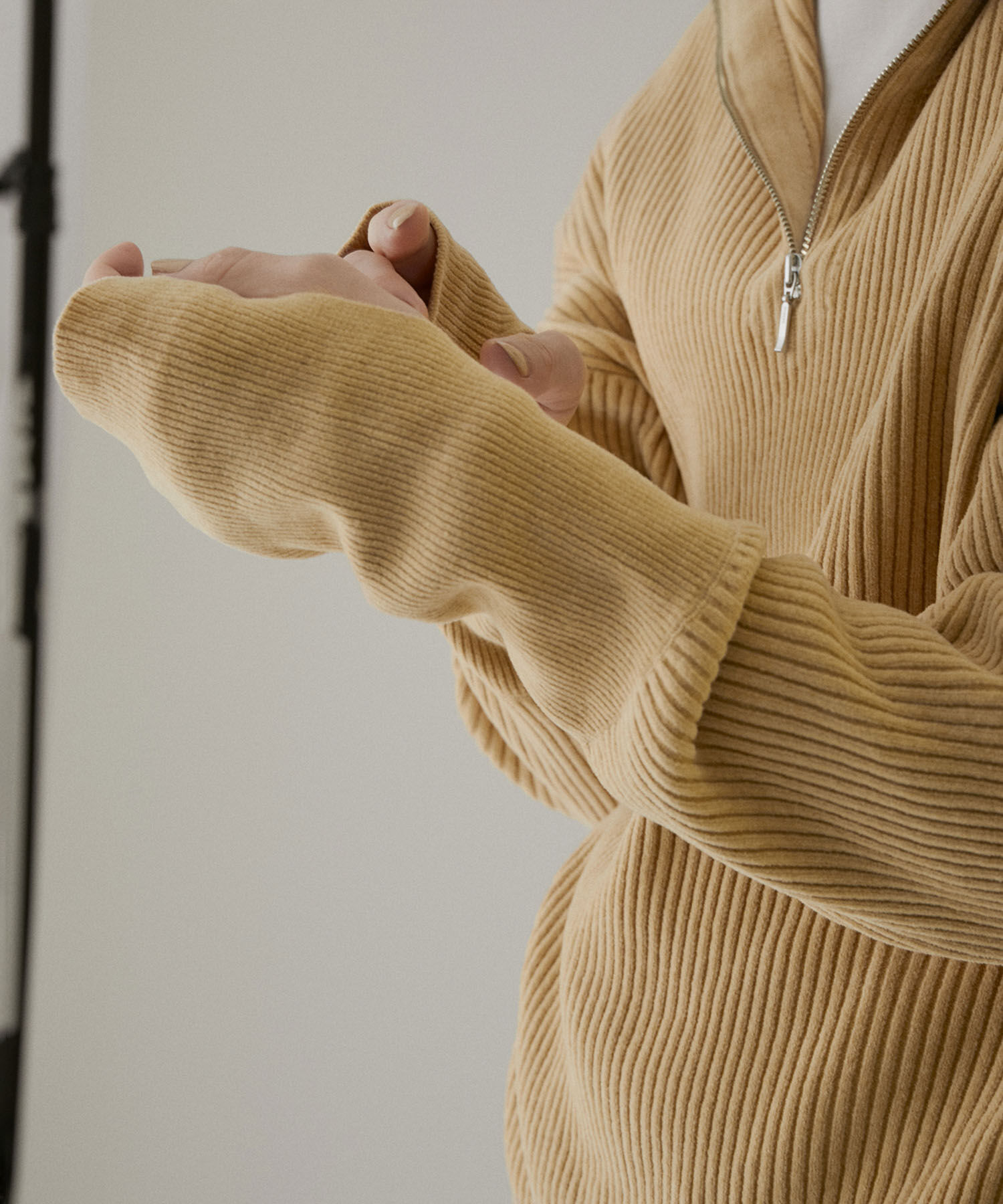 SALON adam et rope'「ハーフジップニット-CreamyCotton /クリーミーコットン-」|ニット・セーター|