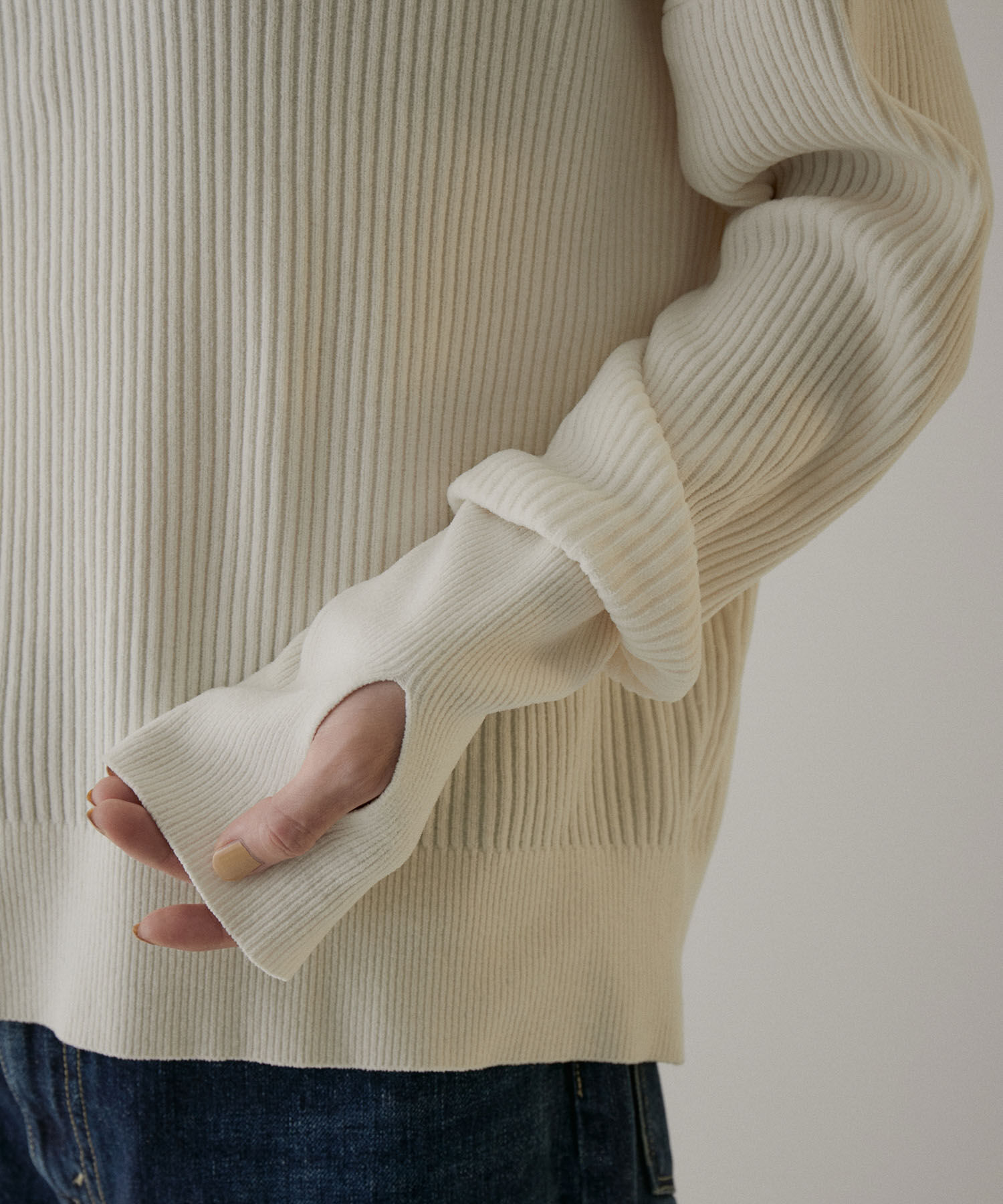 SALON adam et rope'「ハーフジップニット-CreamyCotton /クリーミーコットン-」|ニット・セーター|