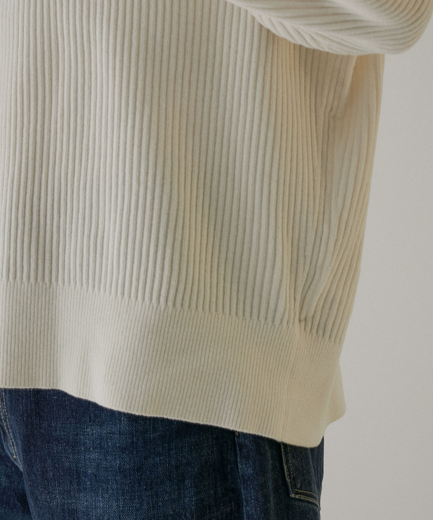 SALON adam et rope'「ハーフジップニット-CreamyCotton /クリーミーコットン-」|ニット・セーター|