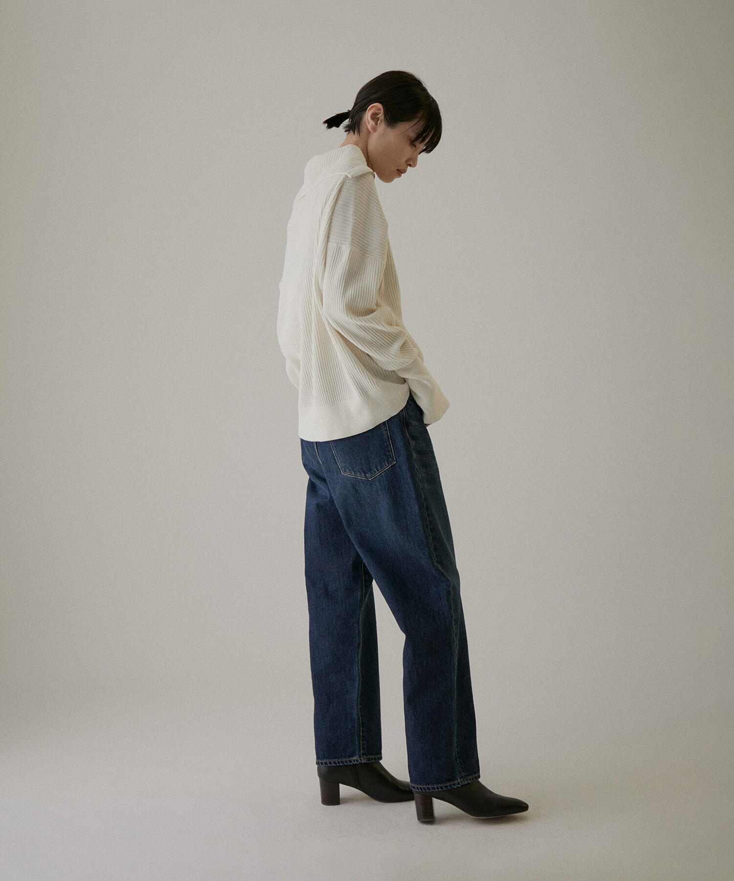 SALON adam et rope'「ハーフジップニット-CreamyCotton /クリーミーコットン-」|ニット・セーター|