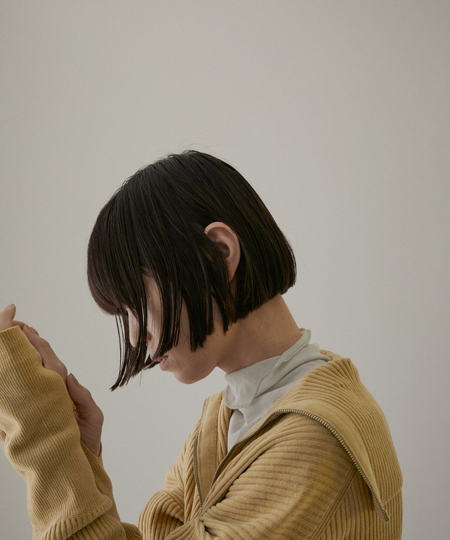 SALON adam et rope'「ハーフジップニット-CreamyCotton /クリーミーコットン-」|ニット・セーター|