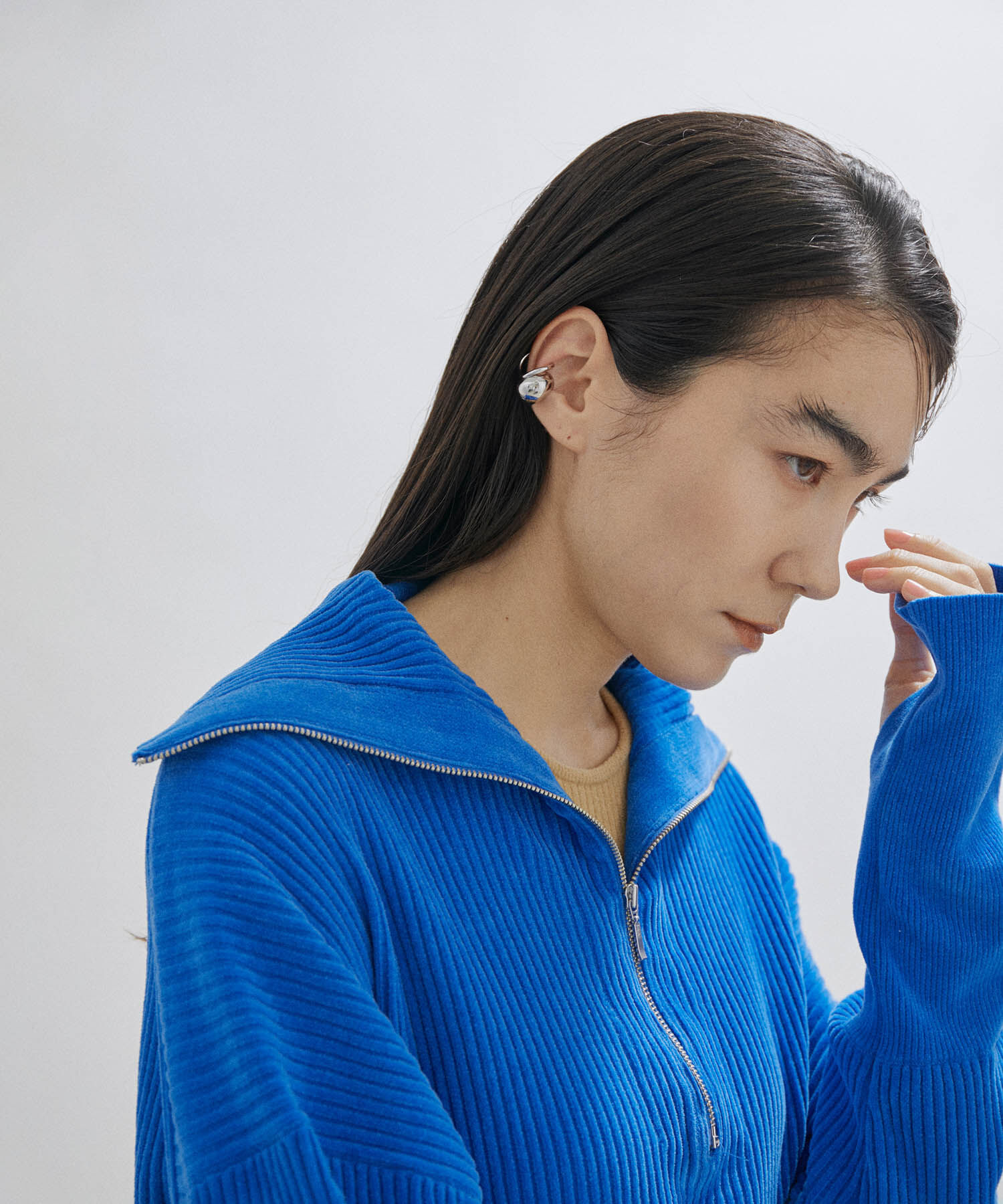 SALON adam et rope'「ハーフジップニット-CreamyCotton /クリーミーコットン-」|ニット・セーター|