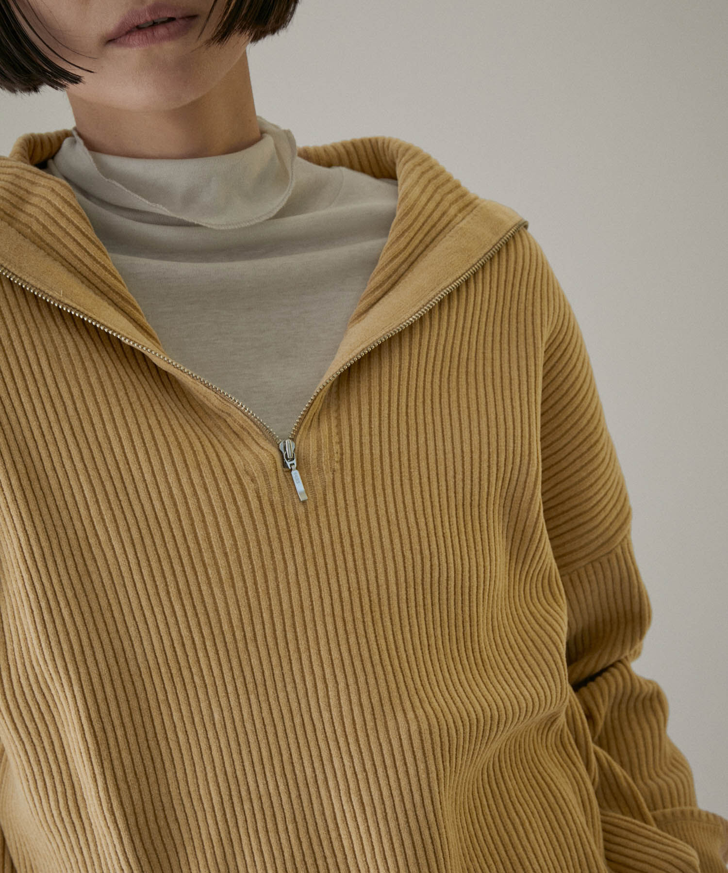 SALON adam et rope'「ハーフジップニット-CreamyCotton /クリーミーコットン-」|ニット・セーター|