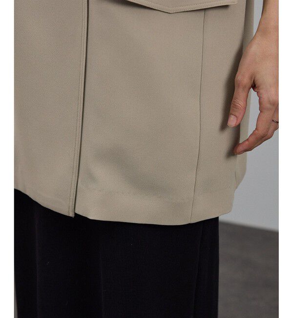 SALON adam et rope'「バックサテンハーフスリーブジャケット［セットアップ対応・今から秋まで］」|テーラードジャケット|