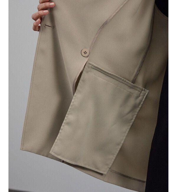 SALON adam et rope'「バックサテンハーフスリーブジャケット［セットアップ対応・今から秋まで］」|テーラードジャケット|