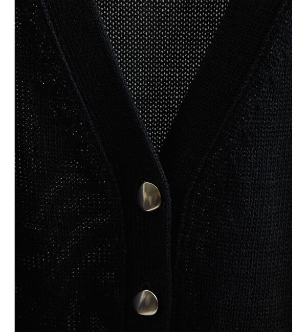 SALON adam et rope'「ドライコットンハーフスリーブメタルボタンカーディガン」|カーディガン|