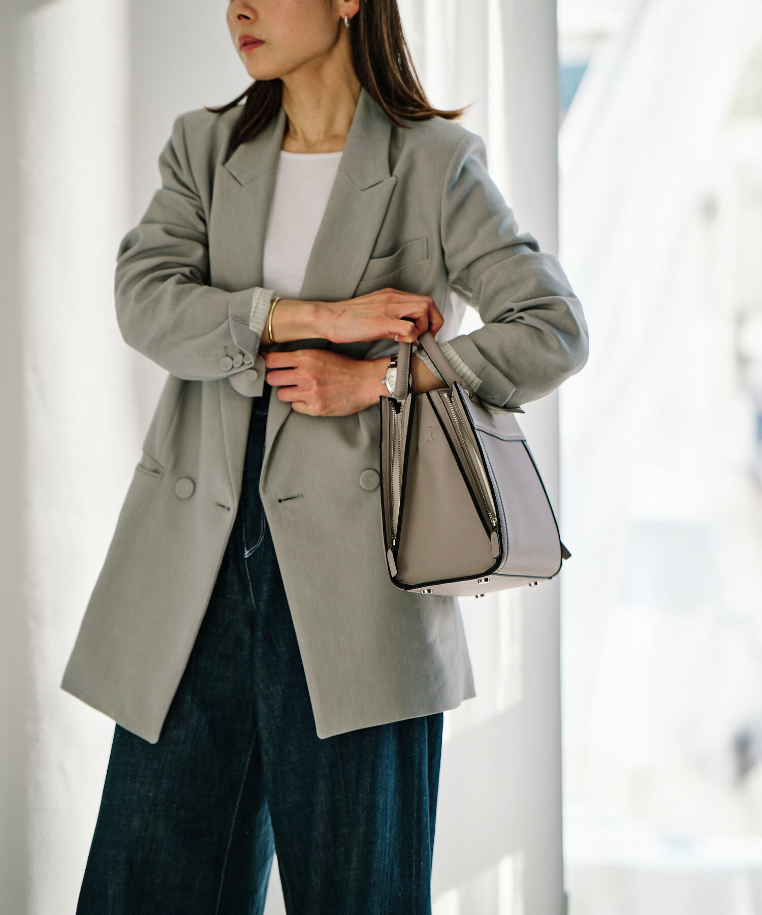 E'POR「【E'POR】W BAG Medium（ダブリュー バッグ ミディアム）」|ハンドバッグ|