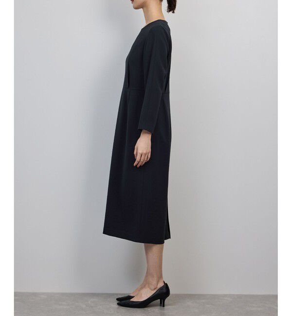 ROPE「トリアセダブルクロス ウエストコンシャスワンピース/イージーケア・セットアップ対応・25AW」|ワンピース|