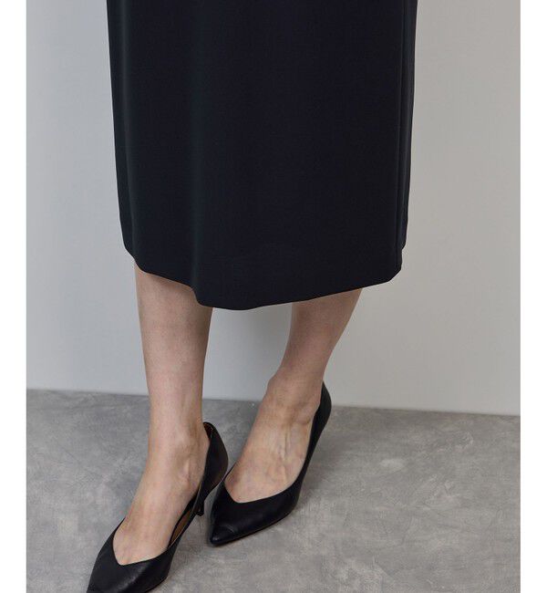 ROPE「トリアセダブルクロス ウエストコンシャスワンピース/イージーケア・セットアップ対応・25AW」|ワンピース|