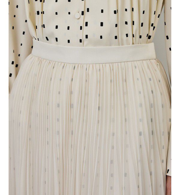 ROPE「スクエアドットプリントププリーツスカート」|スカート|