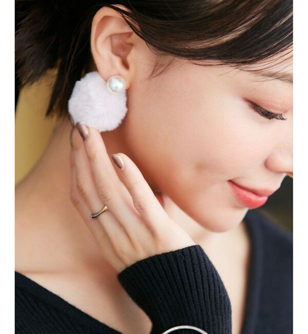 VIS「【2WAY】フェイクファーパールピアス」|ピアス|