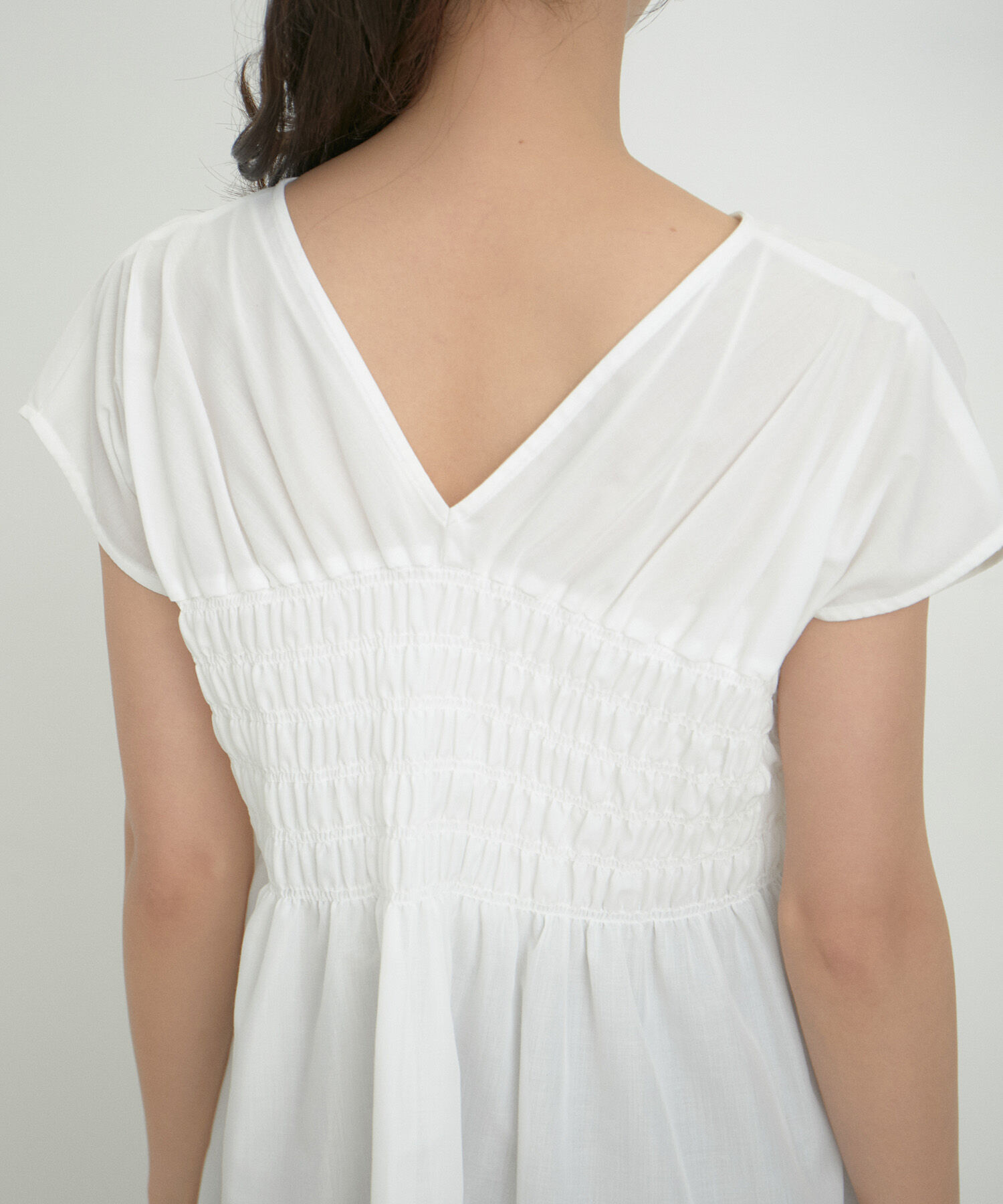 VIS「【洗える】ゆるVネックシャーリングシャツブラウス」|シャツ・ブラウス|