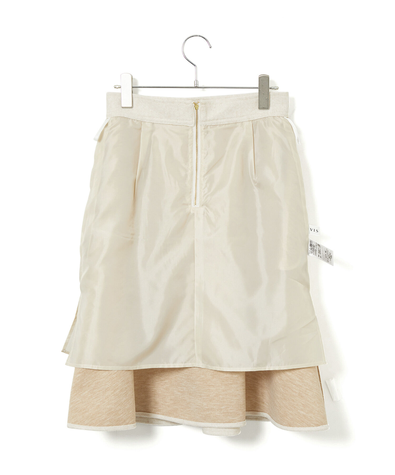 VIS「【洗える】ジャージメルトンニーレングスセミフレアスカート」|スカート|