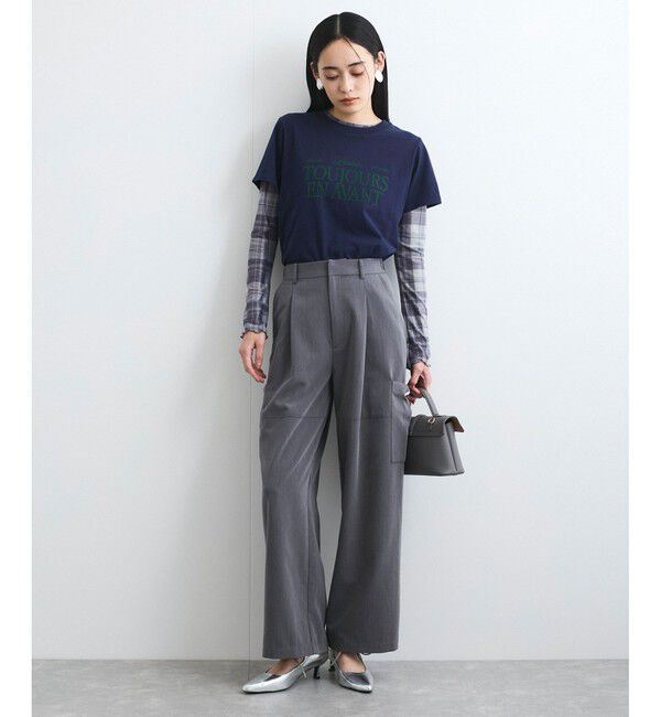 VIS「コンパクトフロッキープリントロゴTシャツ」|Tシャツ・カットソー|