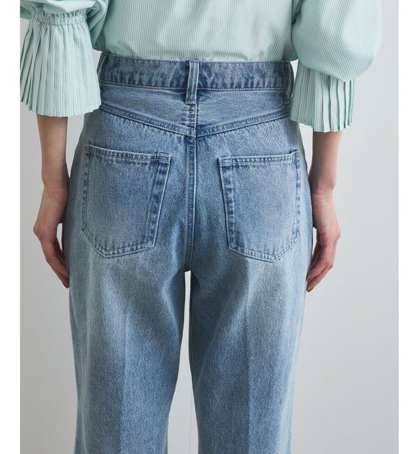 VIS「【洗える】フロントポケットハイウエストフレアデニム」|デニム|