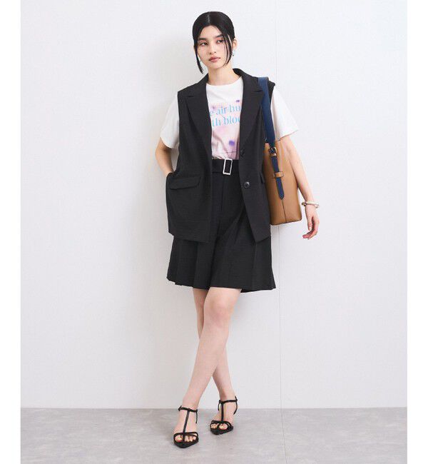 VIS「【セットアップ対応】サイド深スリットジレベスト」|ベスト・ジレ|